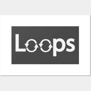 Loops text design Posters and Art